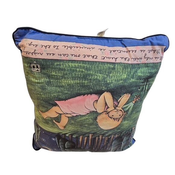 Rare 1983 ME -Mary Engelbreit 15x13" Throw Pillow "It is Only with the Heart..." - Picture 6 of 11